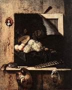 GIJBRECHTS, Cornelis Still-Life with Self-Portrait fgh oil painting